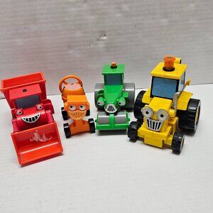 Lot Bob the Builder Roley Steamroller Green Scoop Yellow Talk Dizzy Orange Muck